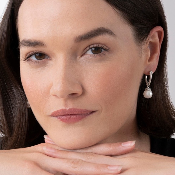 LAGOS Silver and White Pearl Earrings - Picture 2 of 5